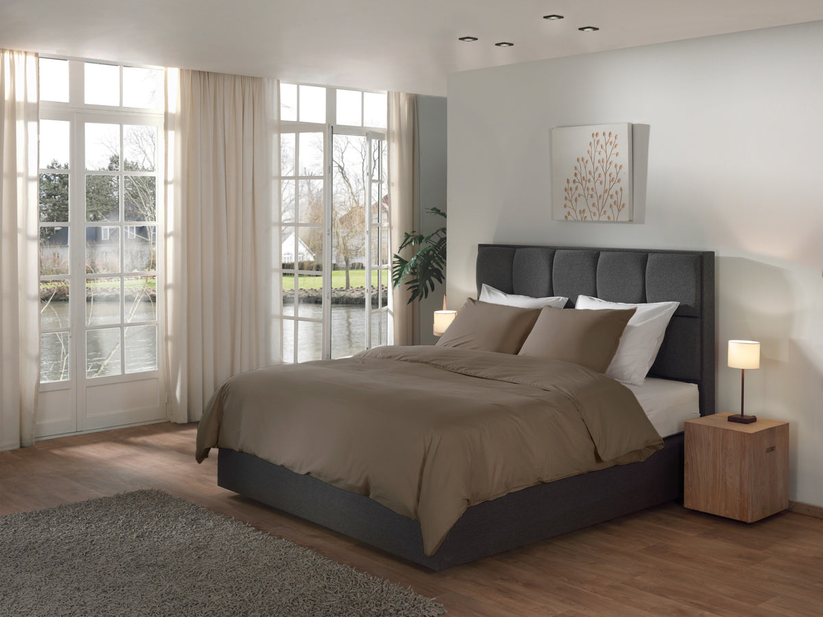 Dekbedovertrek Suite Nairobi Plaza Taupe - 100% Gewassen Katoen