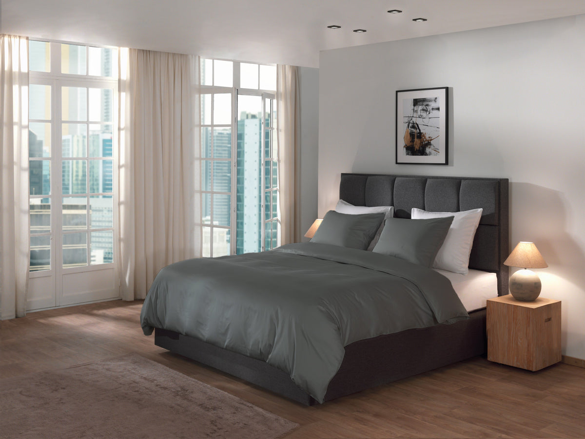 Dekbedovertrek Suite Dubai Beluga Grey - 100% Katoen-Satijn