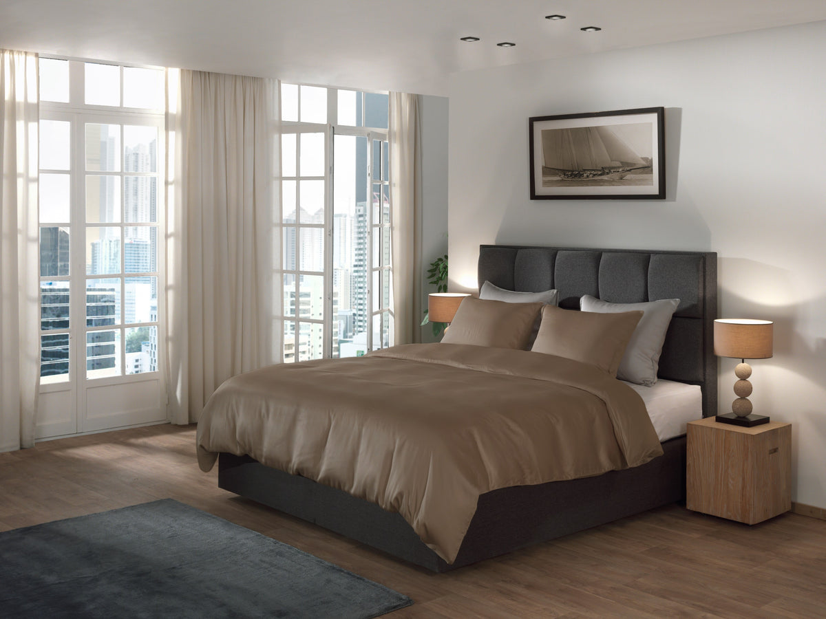 Dekbedovertrek Suite New York Plaza Taupe - 100% Lyocell
