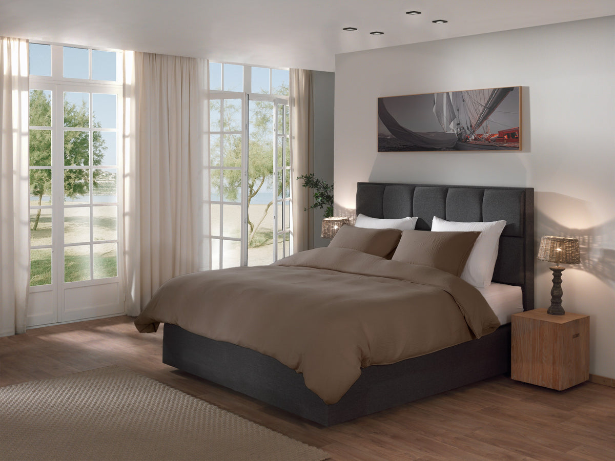 Dekbedovertrek Suite Guadeloupe Plaza Taupe - 100% Katoen-Gauze