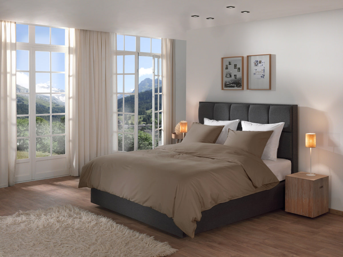 Dekbedovertrek Suite Zermatt Plaza Taupe - 100% Katoen-Twill