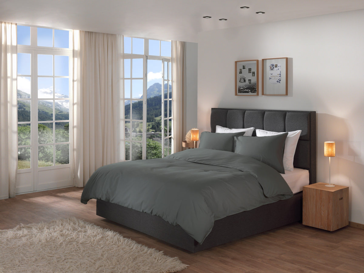 Dekbedovertrek Suite Zermatt Beluga Grey - 100% Katoen-Twill