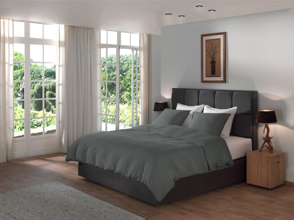 Dekbedovertrek Suite Saint-Tropez Beluga Grey - 45% Linnen 55% Katoen