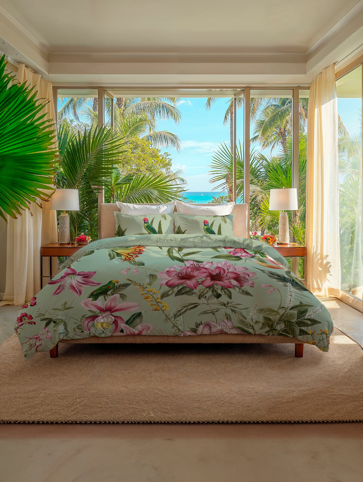 Heckettlane Dekbedovertrek Maribel Reseda Green - 100% Katoen-Satijn