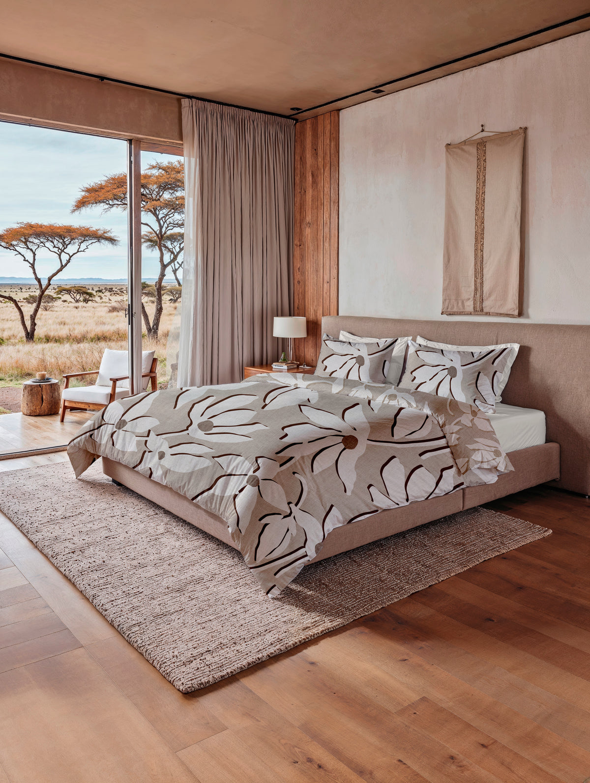 Heckettlane Dekbedovertrek Sanaa Safari Sand - 100% Katoen-Satijn