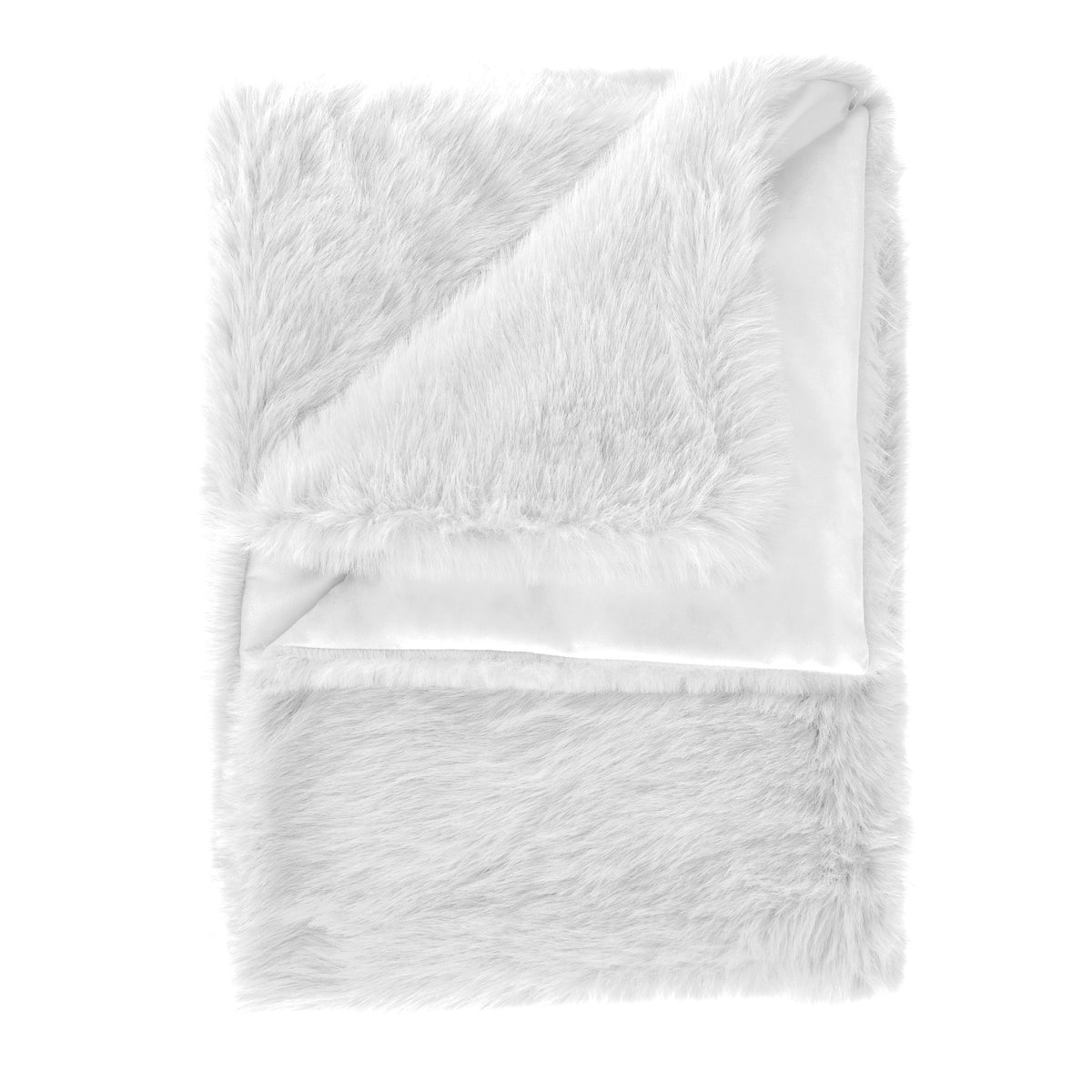 Plaid Perle Misty White - Fake Fur
