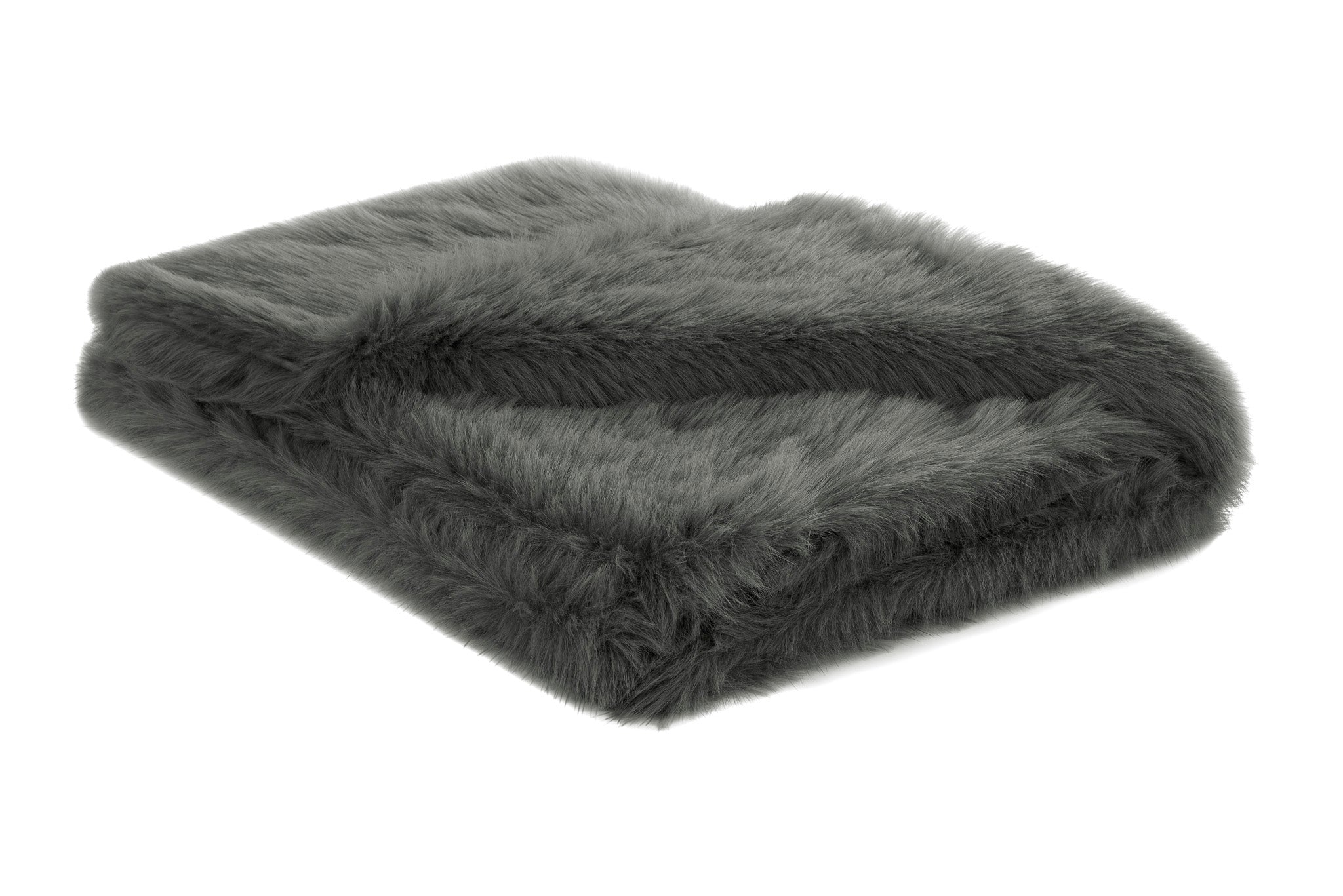 Plaid Perle Classic Grey - Fake Fur