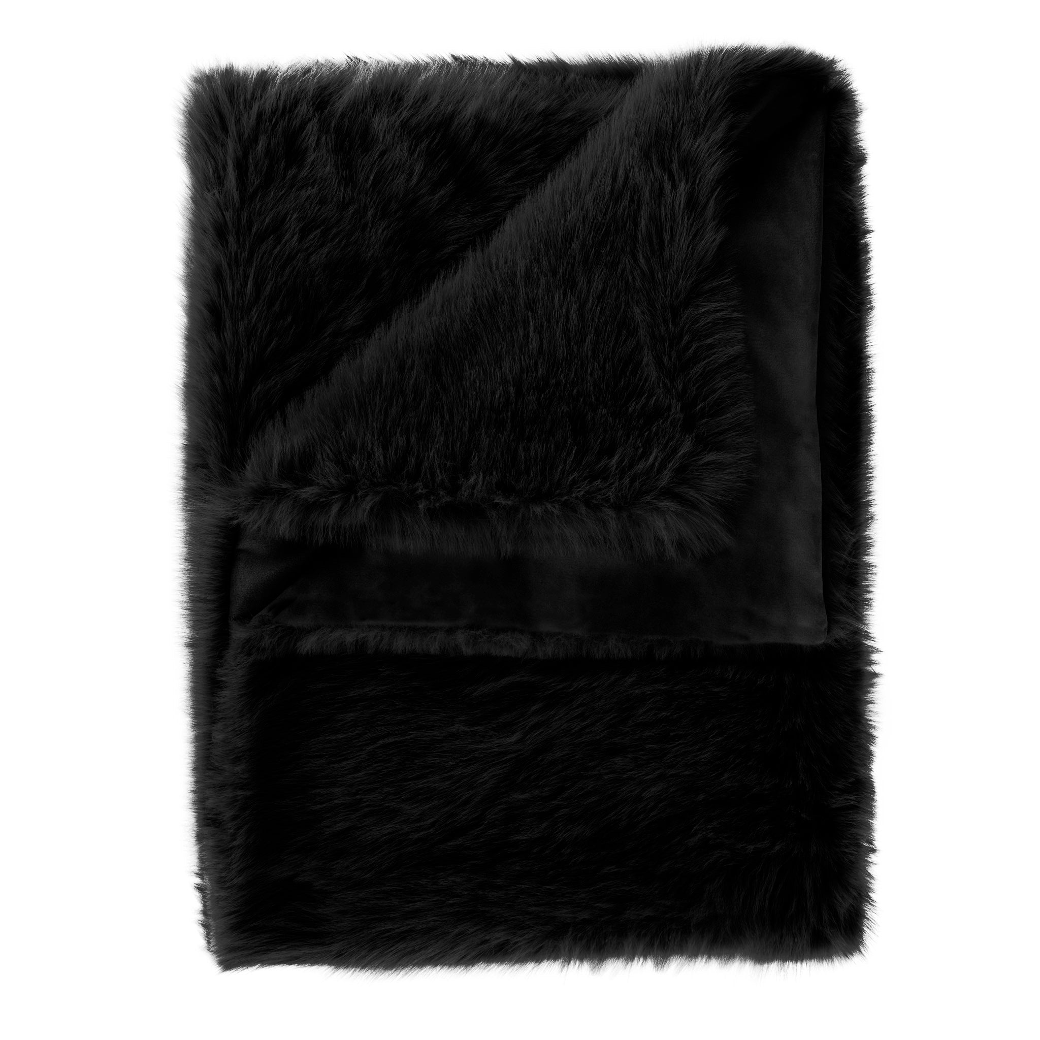Plaid Perle Black is Black - Fake Fur