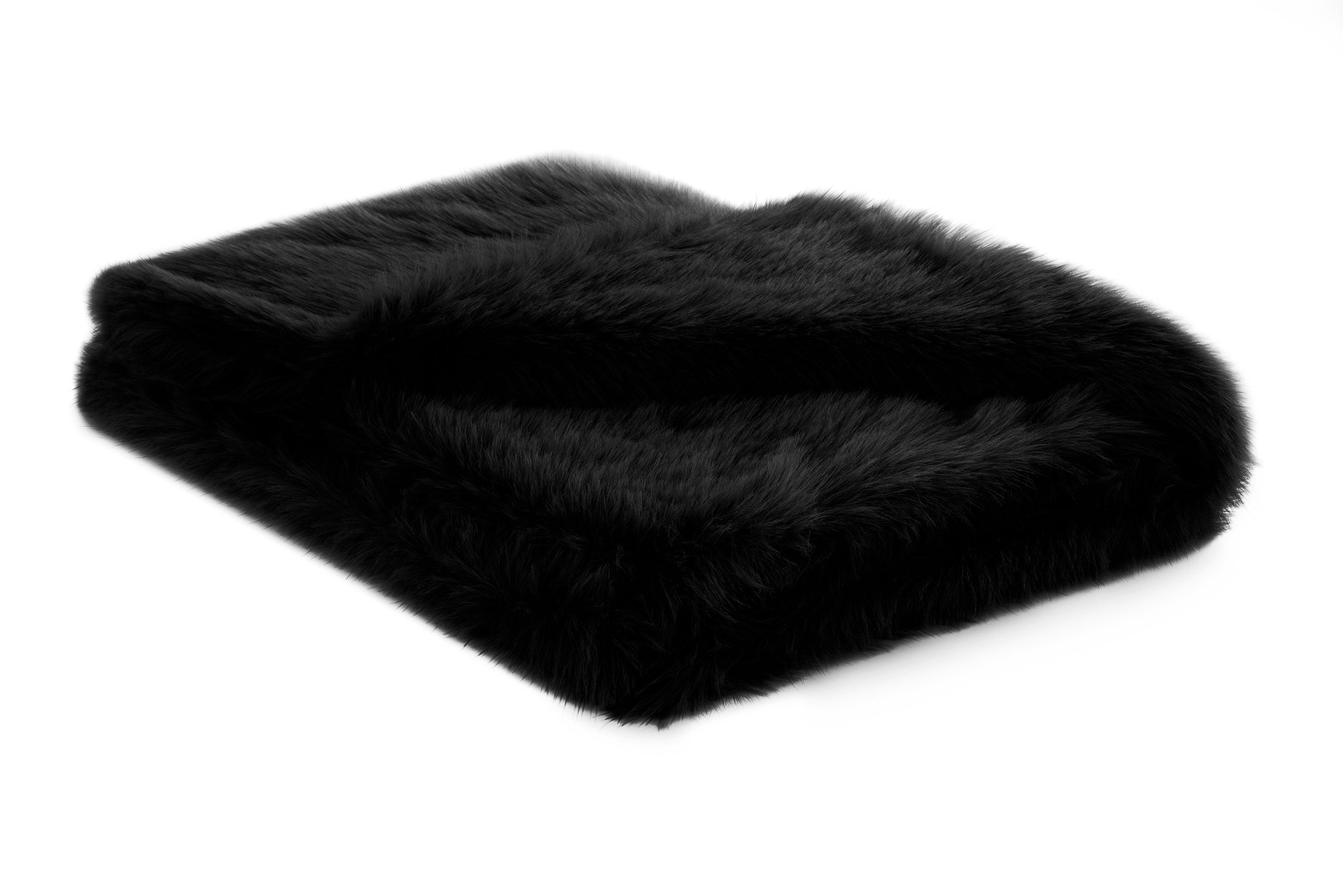 Plaid Perle Black is Black - Fake Fur