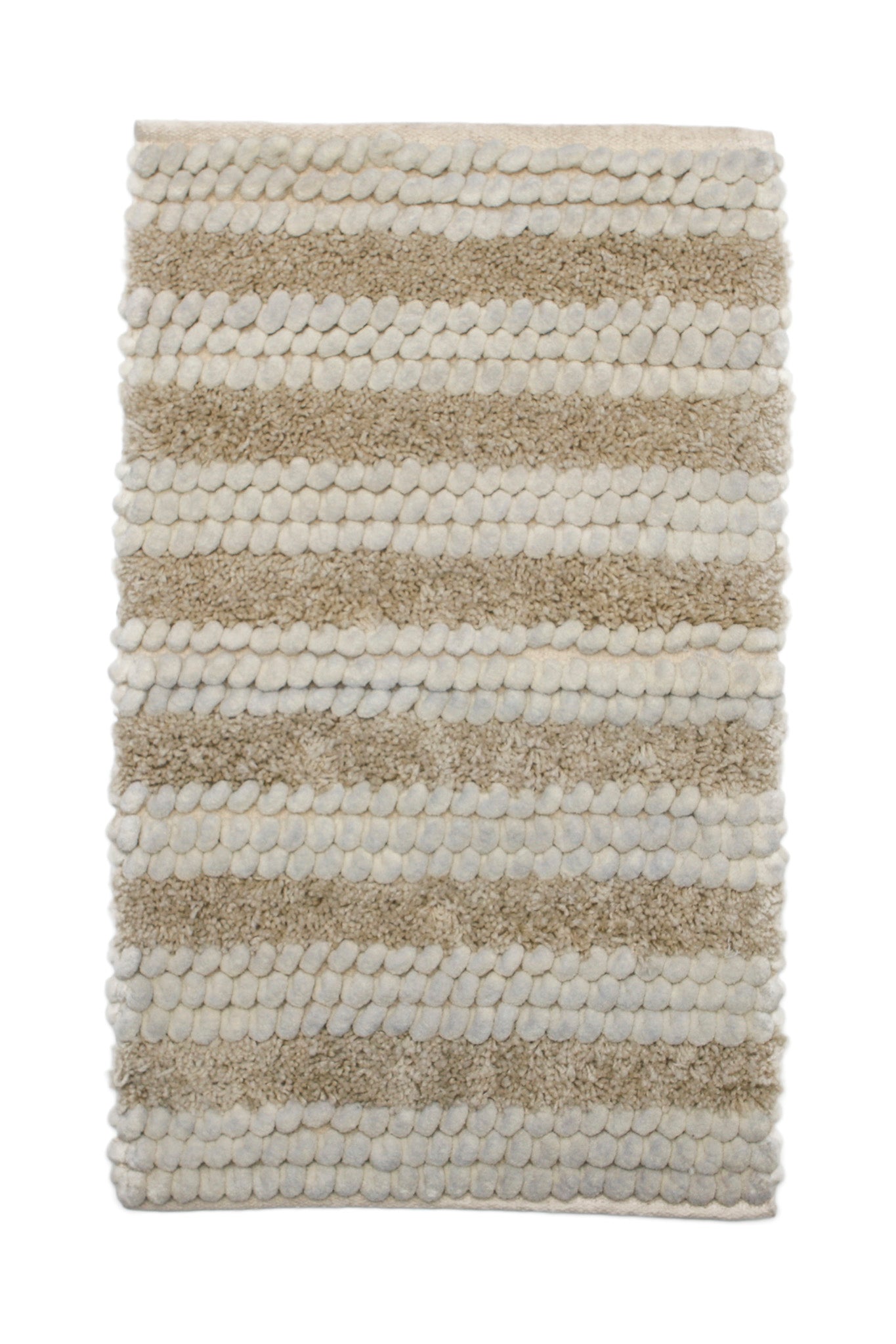 Badmat Katoen Boho Squares Franjes - Beige/Wit – 50 x 80 CM - CASA DI Badmat Katoen Boho Squares Franjes - Beige/Wit – 50 x 80 CM - CASA DI