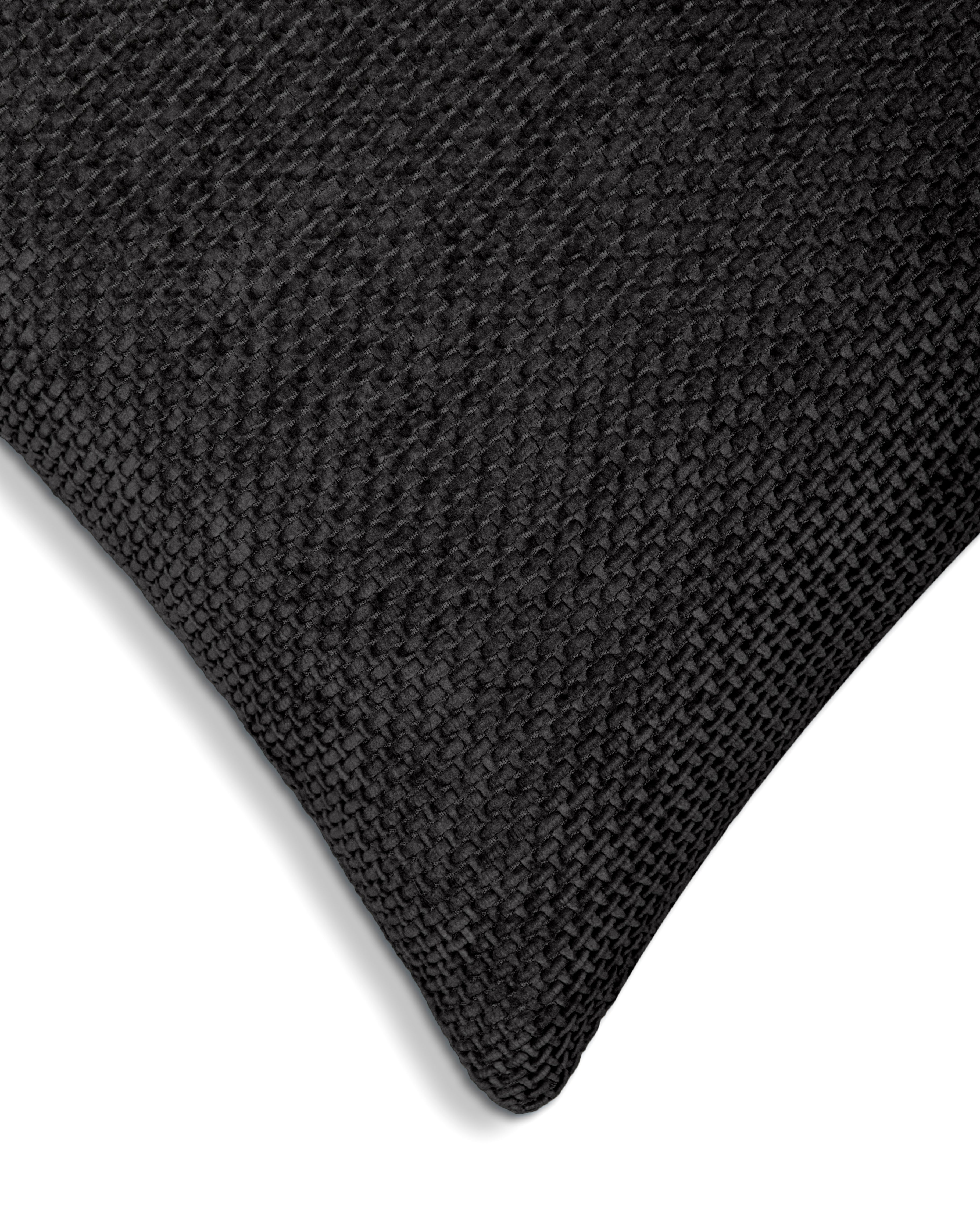 Sierkussen Velours Panama Moonless Black - 100% Polyester