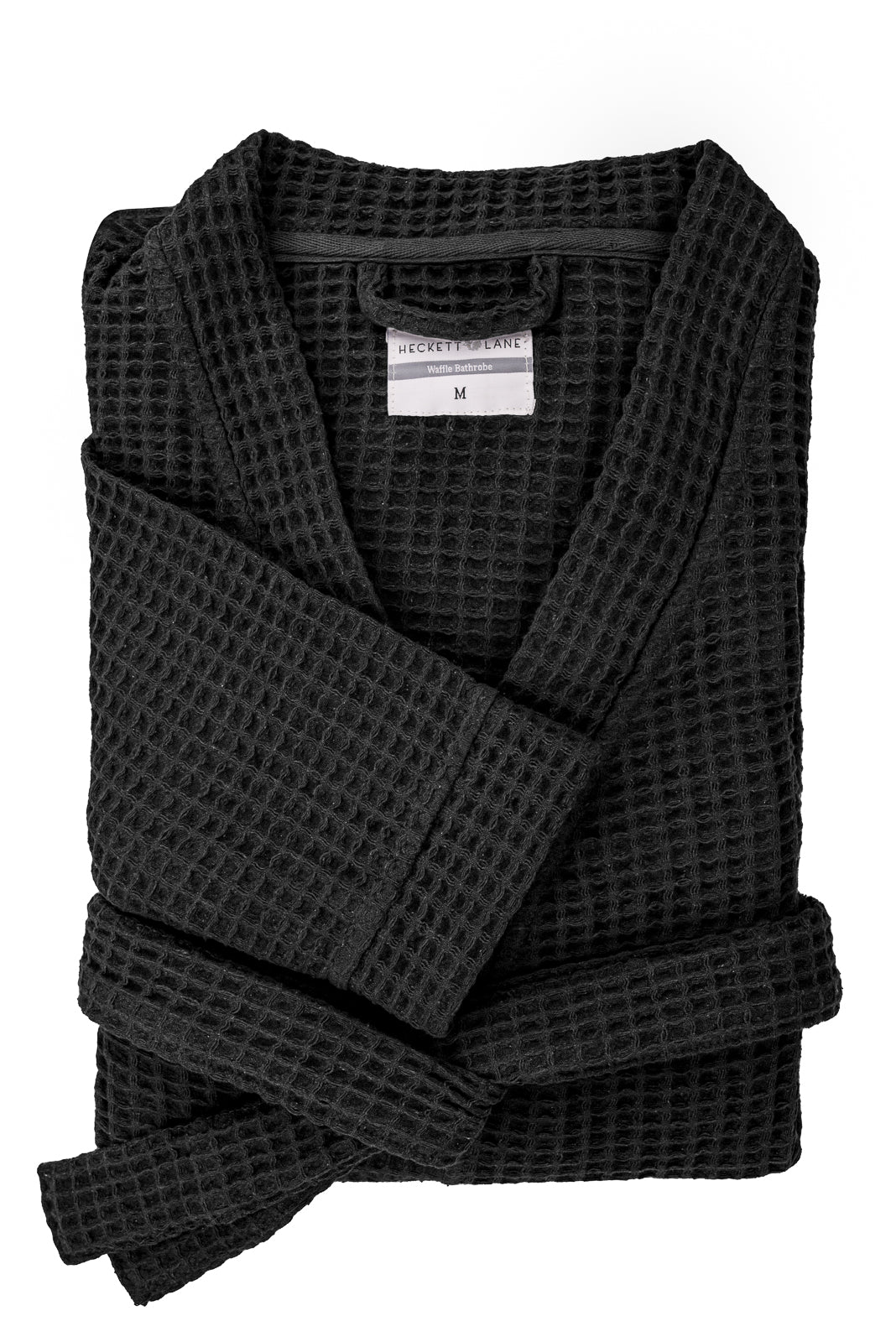 Badjas Wafel Midnight Black - 65% Gerecycled Katoen 35% Andere Vezels