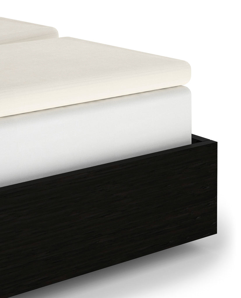 Split-Topper Hoeslaken Elementi Off-White - 100% Katoen-Satijn