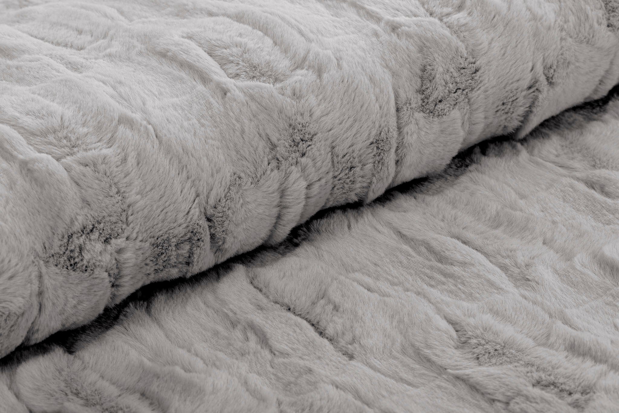 Plaid Delphi Lava Grey - Fake Fur