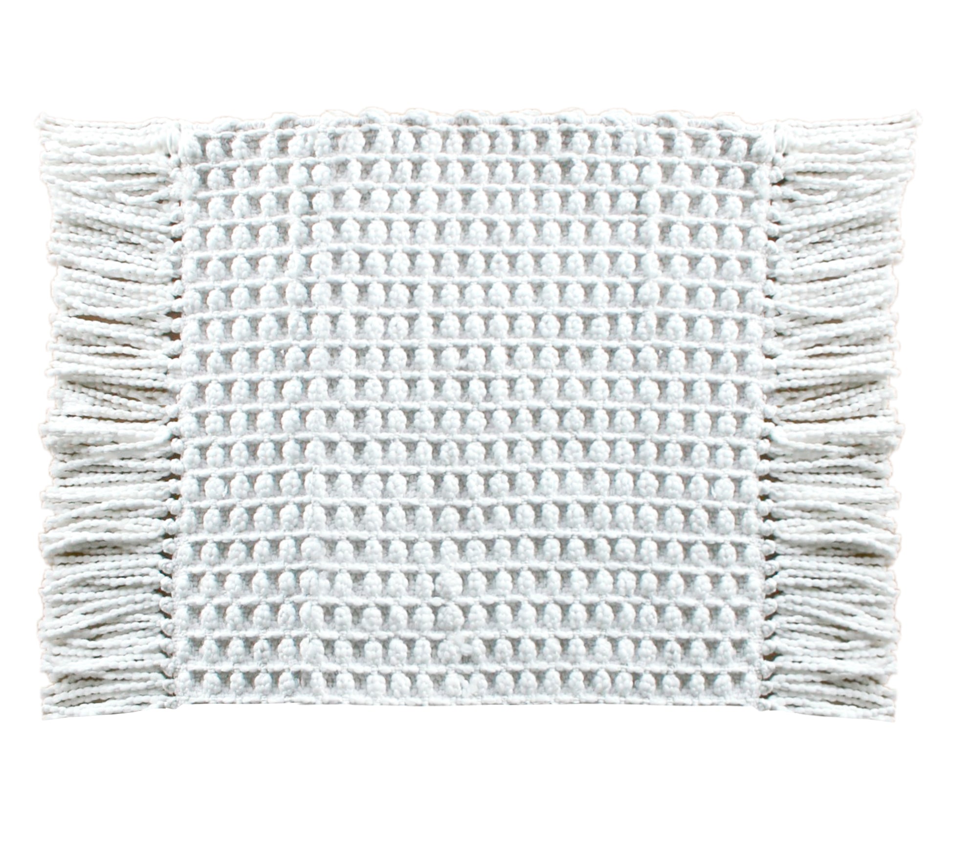 Badmat Madras White - 65% Katoen 35% Polyester
