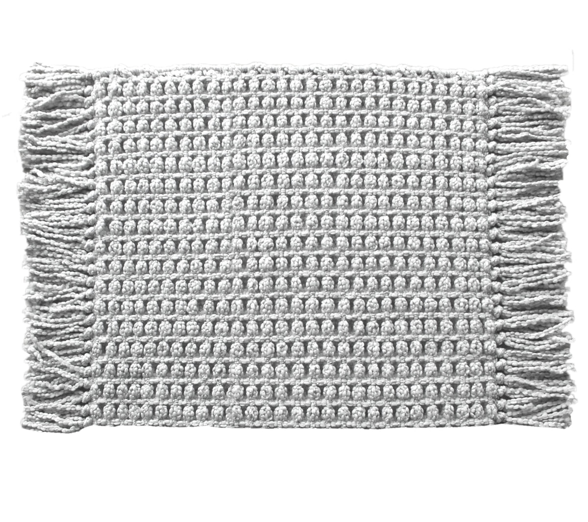 Badmat Madras Light Grey - 65% Katoen 35% Polyester